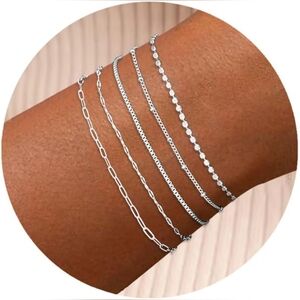 Gold Bracelets Stack Set for Women